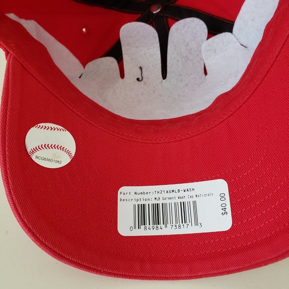 Washington Nationals Hat Cap Strap Back Titleist Golf Red MLB Baseball Mens New - Picture 8 of 9